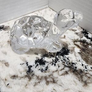 Clear Glass Turtle Figurine